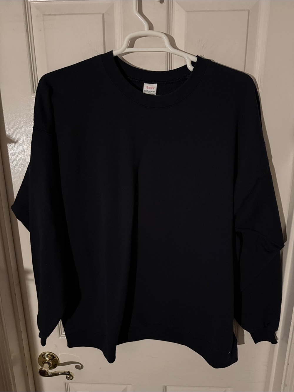 Hanes Black 3x EcoSmart Crewneck Sweatshirt
